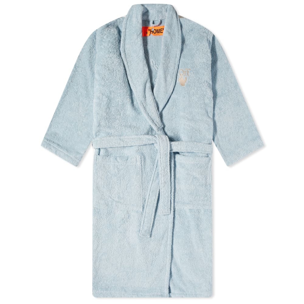OffWhite Arrow Leaves Logo Bathrobe OffWhite