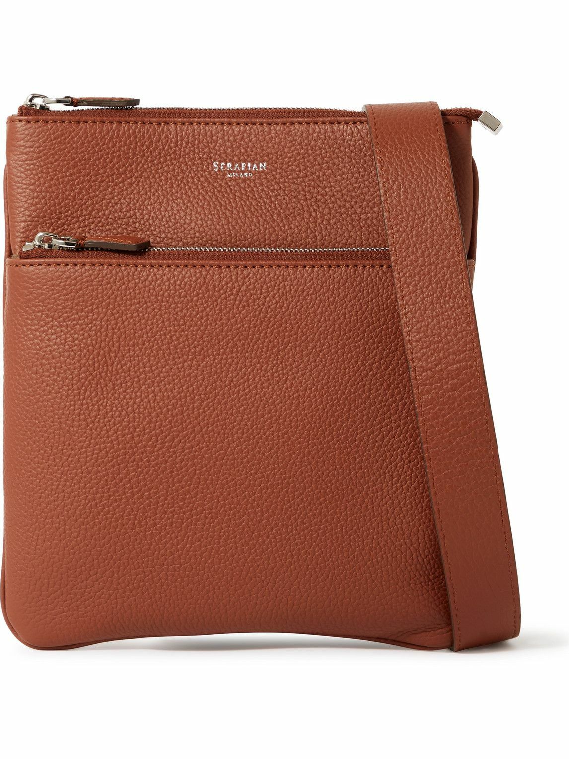 Serapian North South FullGrain Leather Messenger Bag Serapian