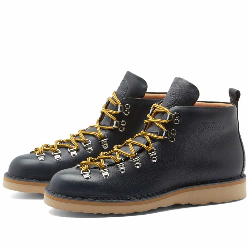 Fracap Men's M120 Natural Vibram Sole Scarponcino Boot in Navy Fracap