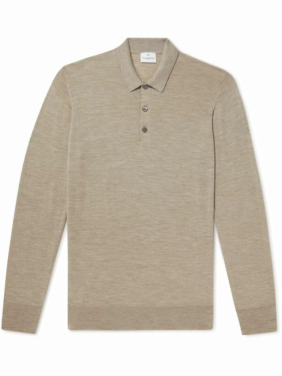 Kingsman - Virgin Wool Polo Shirt - Neutrals Kingsman