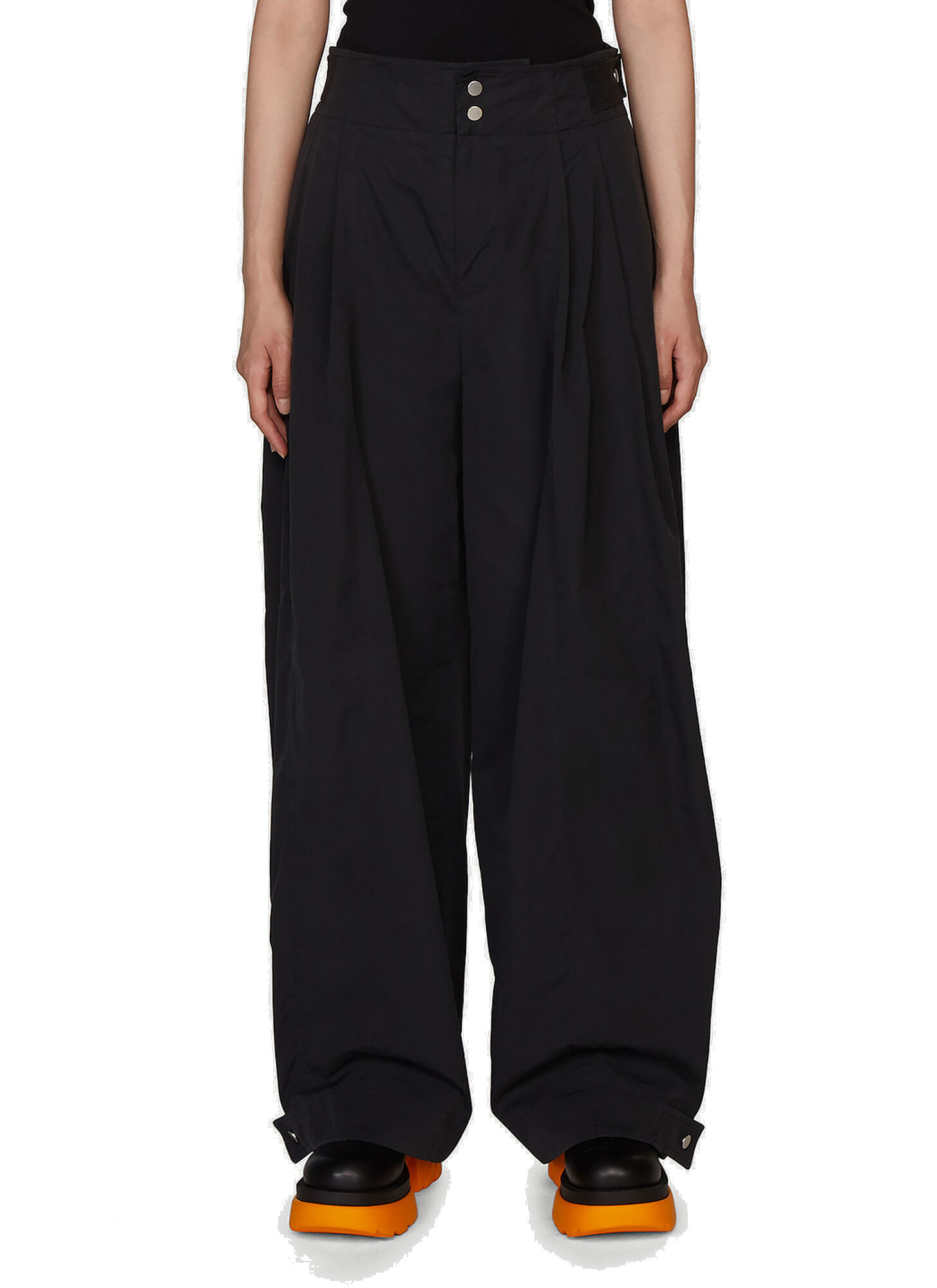 Compact Cotton Pants in Black Bottega Veneta