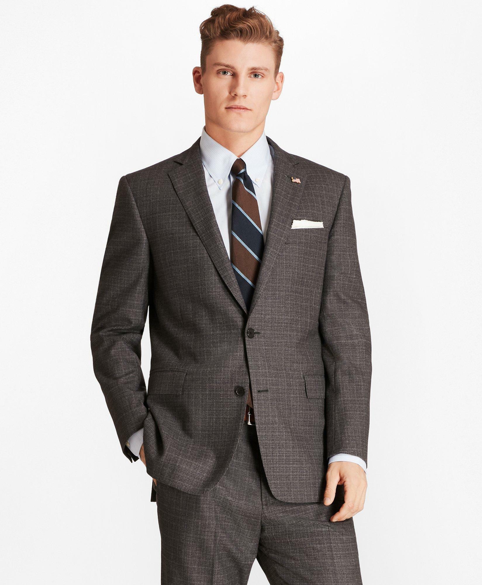 Brooks Brothers Men's Regent Fit Grey 1818 Suit Brooks Brothers