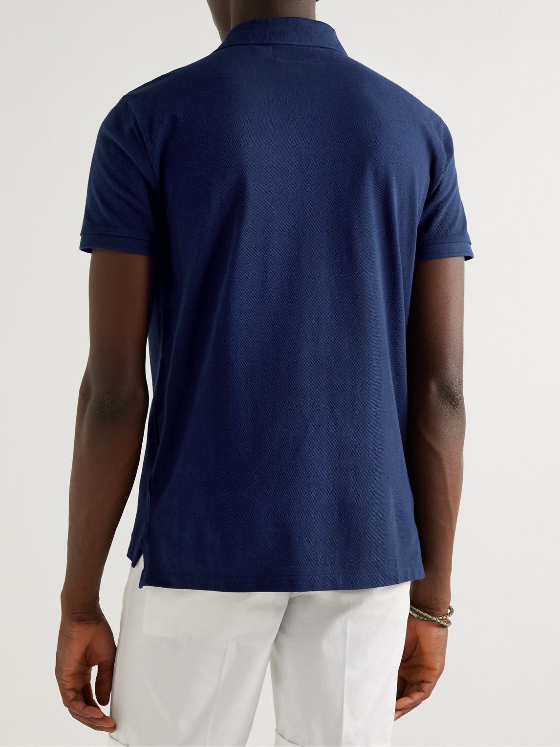 Polo Ralph Lauren - Logo-Embroidered Cotton-Piqué Polo Shirt - Blue