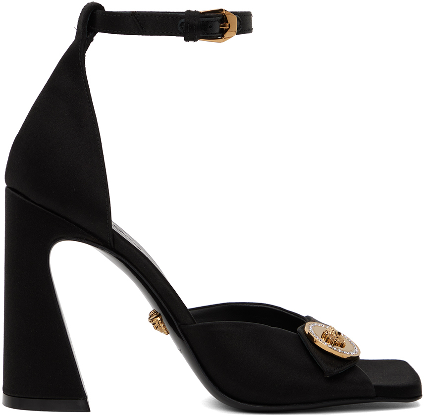 Versace Black Medusa Heeled Sandals Versace