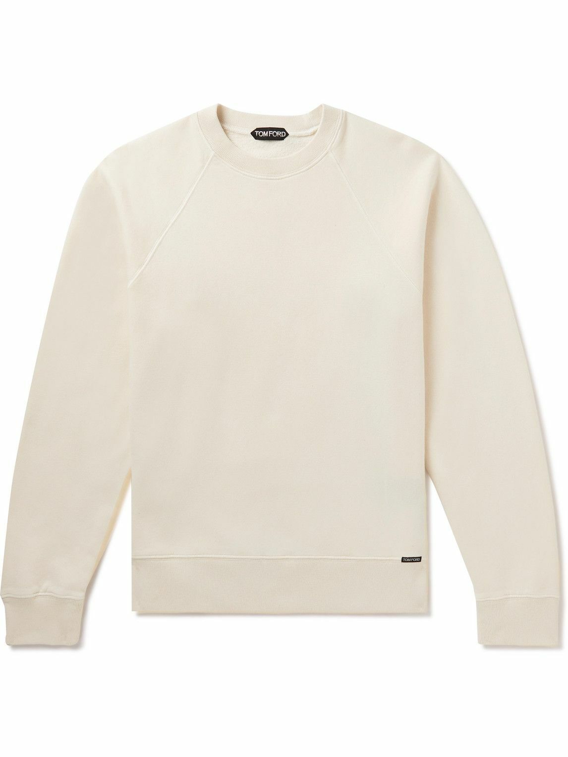 TOM FORD - Garment-Dyed Cotton-Jersey Sweatshirt - Neutrals TOM FORD