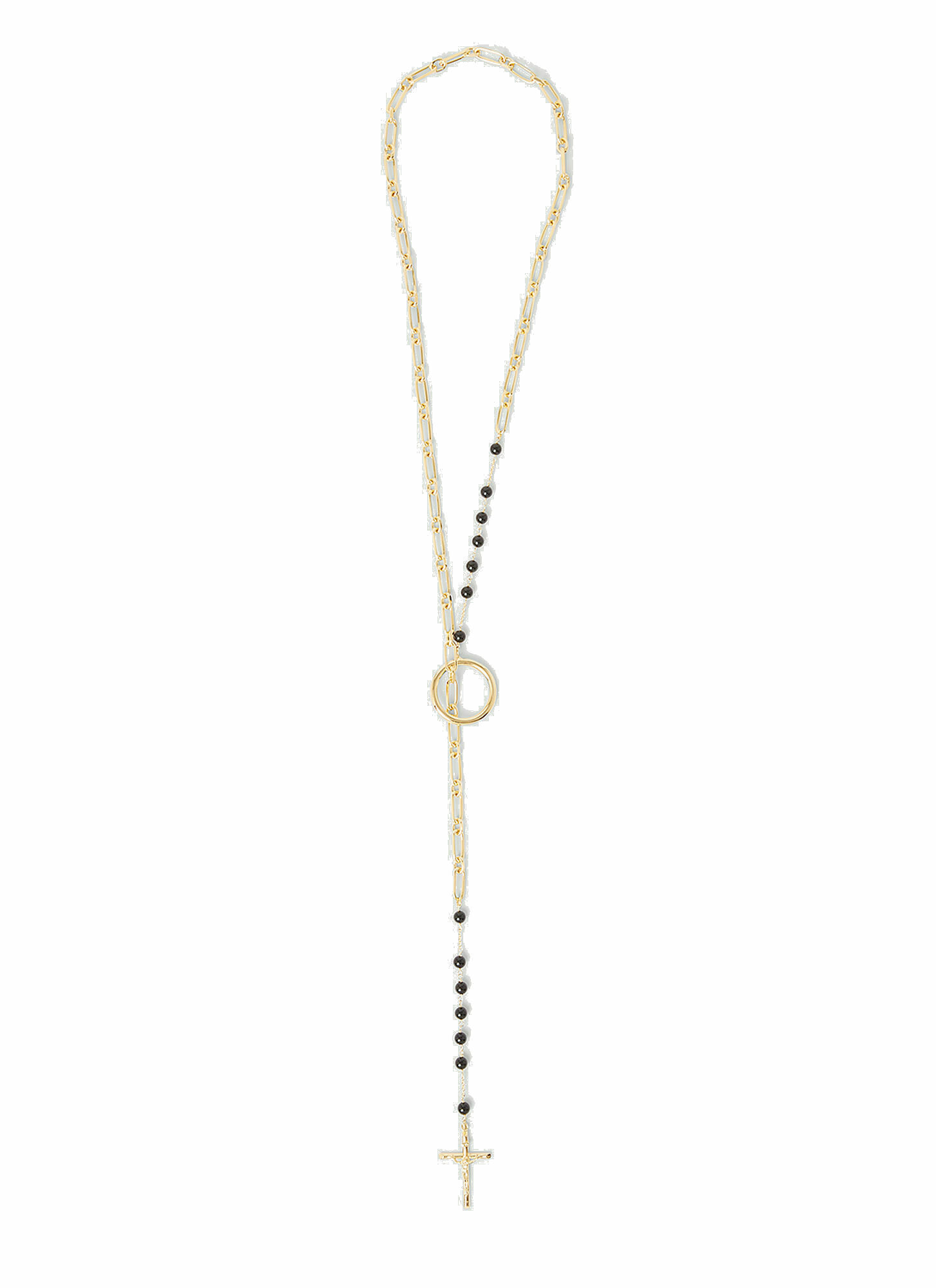 Photo: Rosary Bead Necklace in Gold