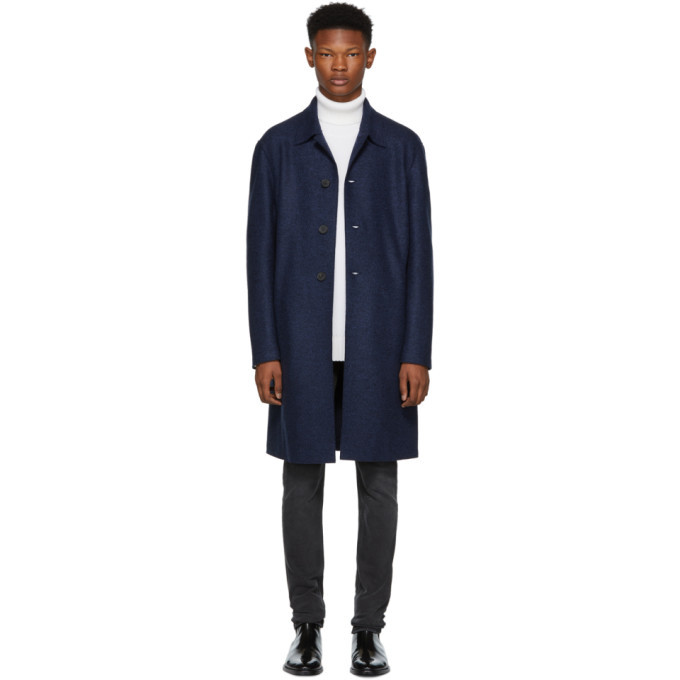 harris wharf navy coat