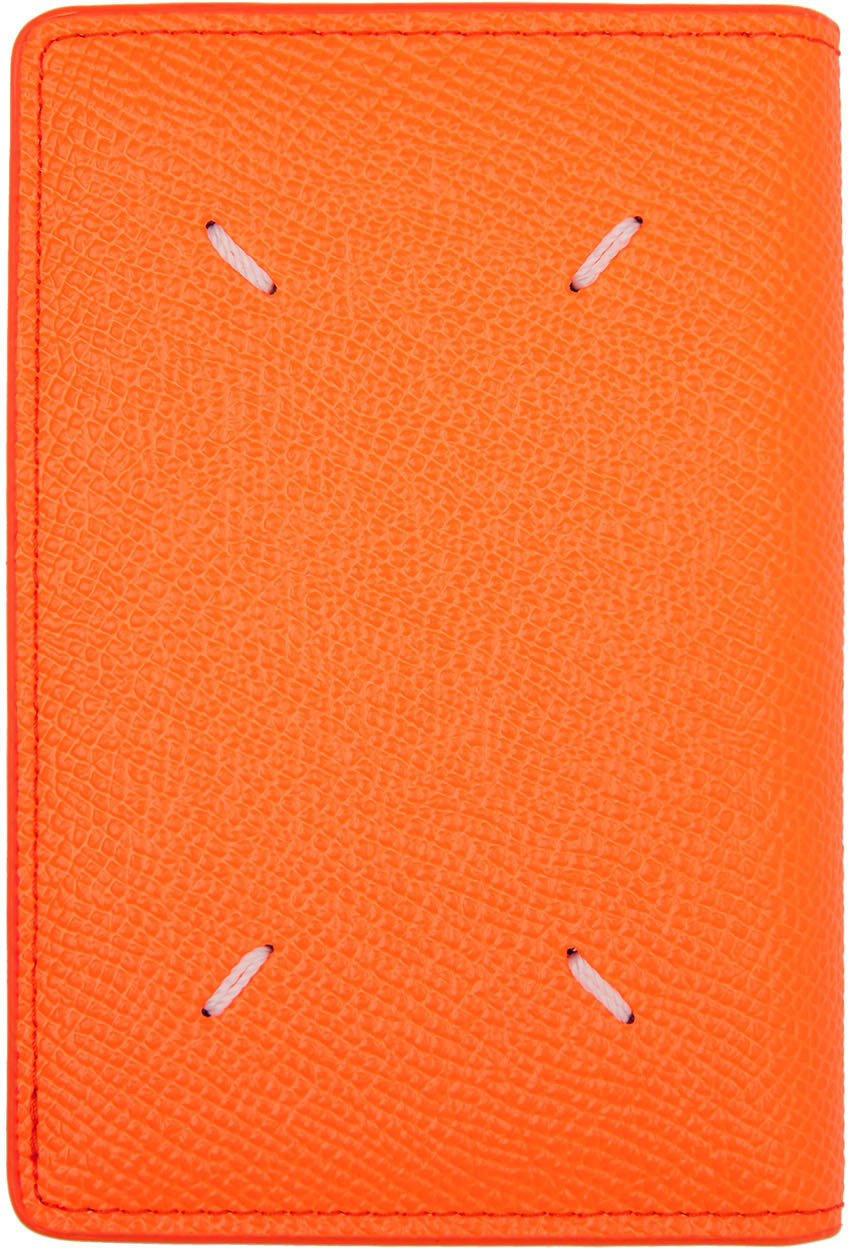 Maison Margiela Orange Leather Card Holder Maison Margiela