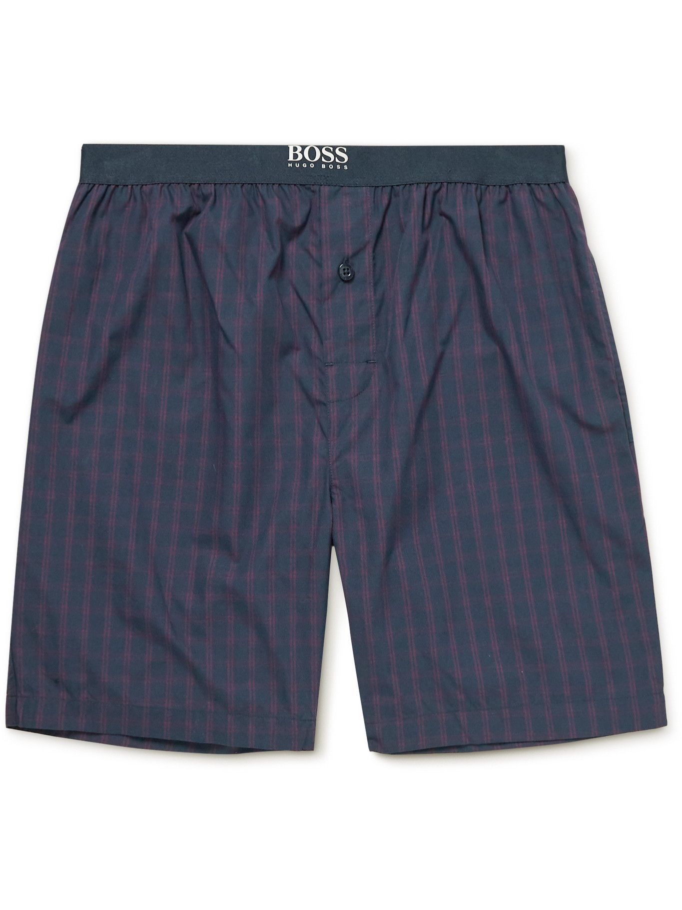 Checked Cotton-Poplin Pyjama Shorts 