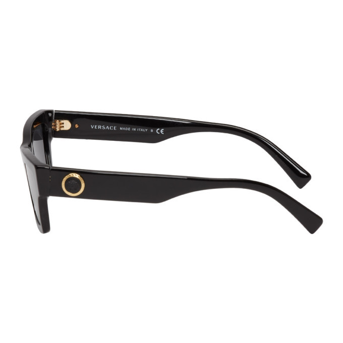 Versace Black Medusa Rectangular Sunglasses Versace