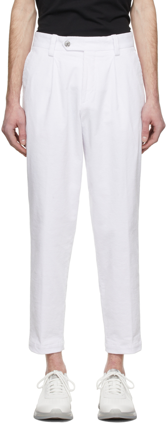 Boss White Perin Trousers BOSS