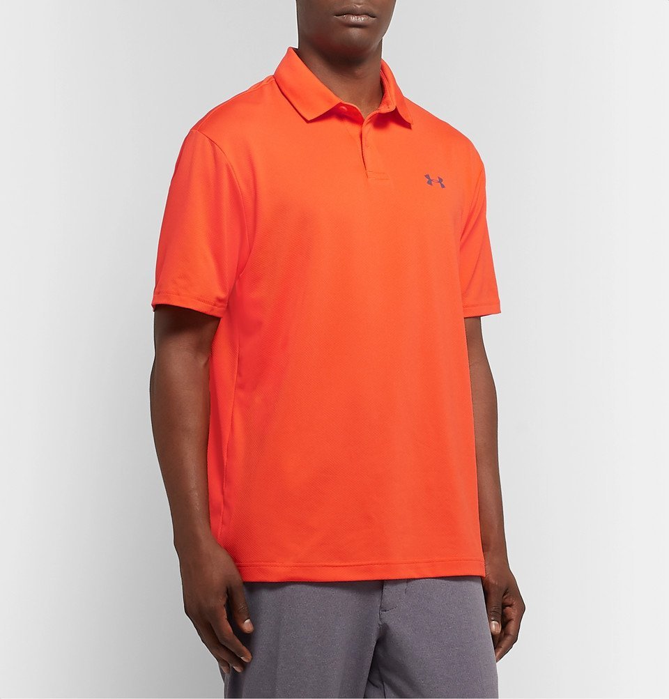 under armour golf shirt orange