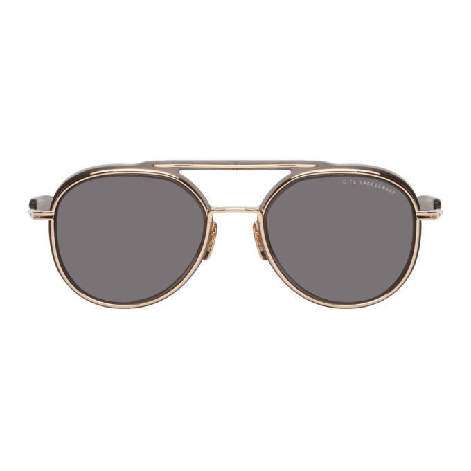 Dita Grey and Gold Spacecraft Sunglasses Dita