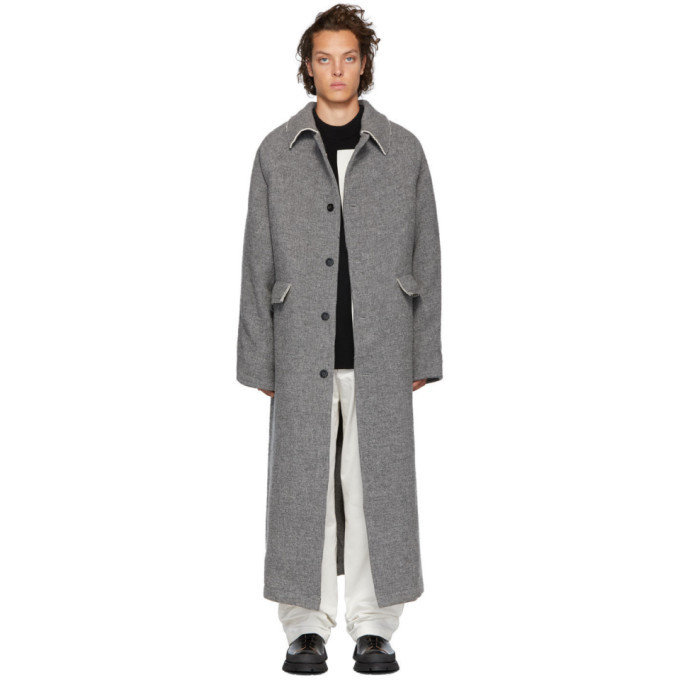 grey maxi coat