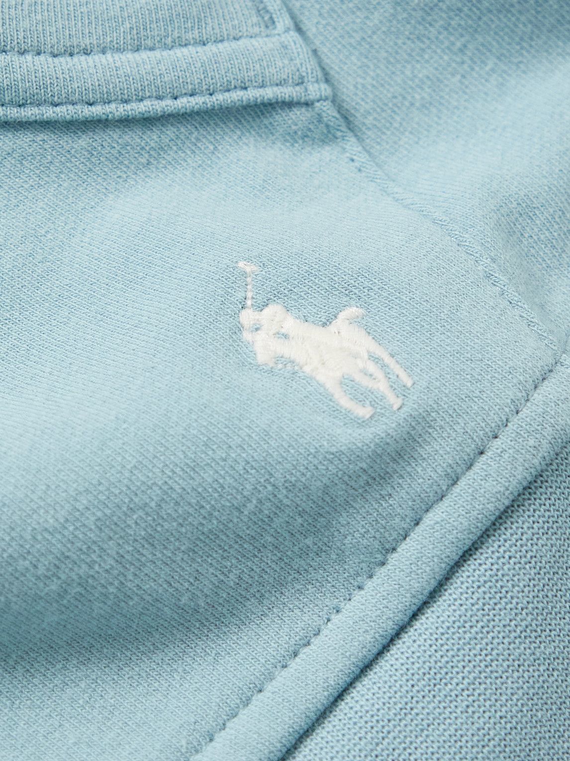Polo Ralph Lauren - Logo-Embroidered Cotton-Jersey Zip-Up Hoodie - Blue