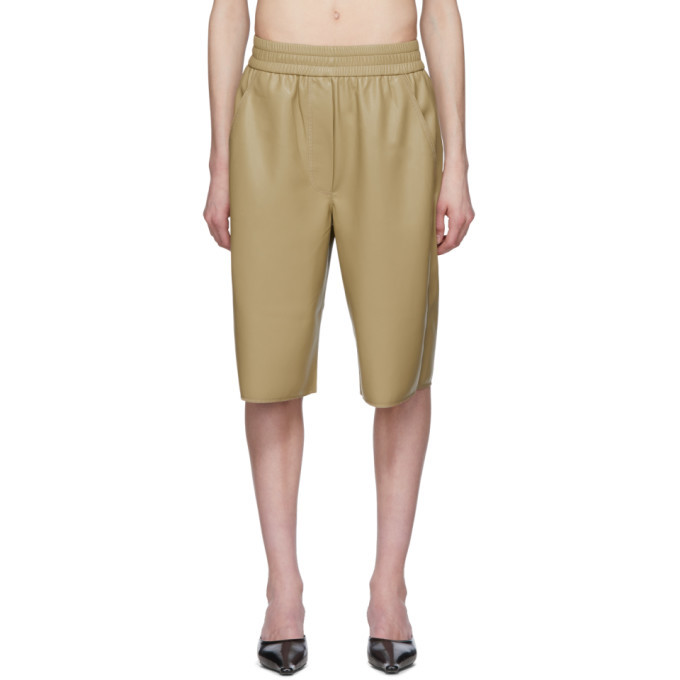 nanushka yolie vegan leather shorts