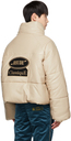 Rhude Tan Embroidered Puffer Jacket