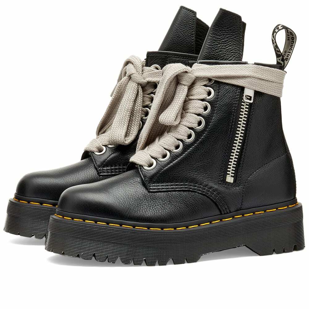 Rick Owens Women's x Dr Martens Quad sole Jumbo Lace boot in Black Rick ...