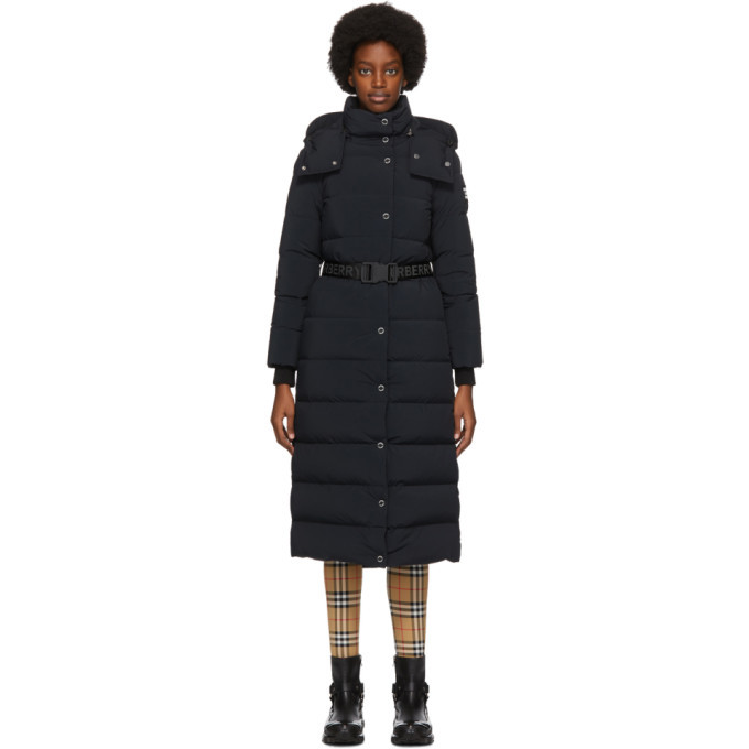 Photo: Burberry Black Puffer Belted Eppingham Coat