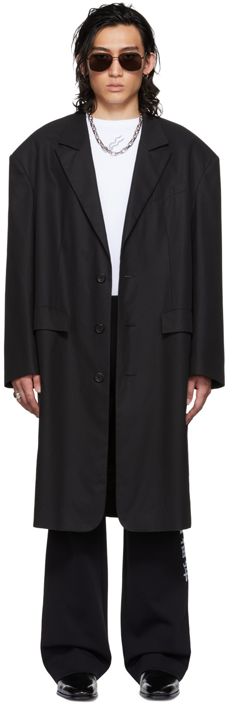 LU'U DAN Black Oversized Tailored Coat LU'U DAN