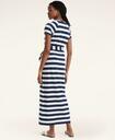 Brooks Brothers Women's Modal Jersey Striped Faux Wrap Maxi Dress | White