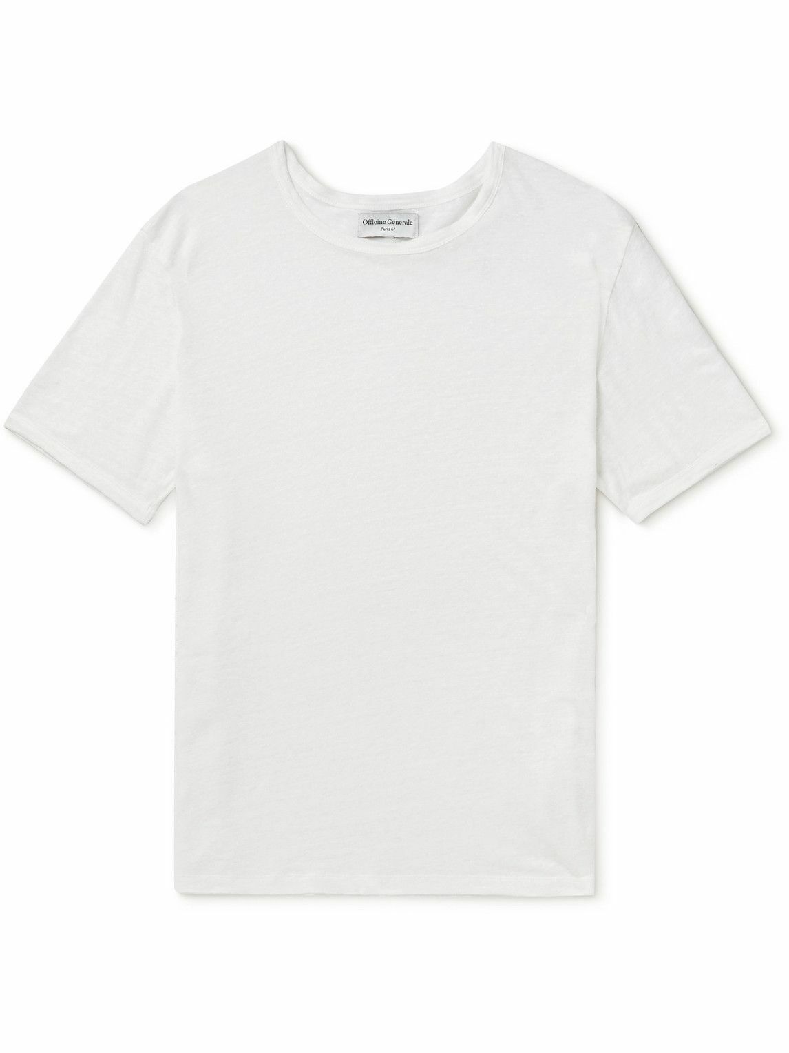Officine Générale - Stretch-Linen T-Shirt - White Officine Generale