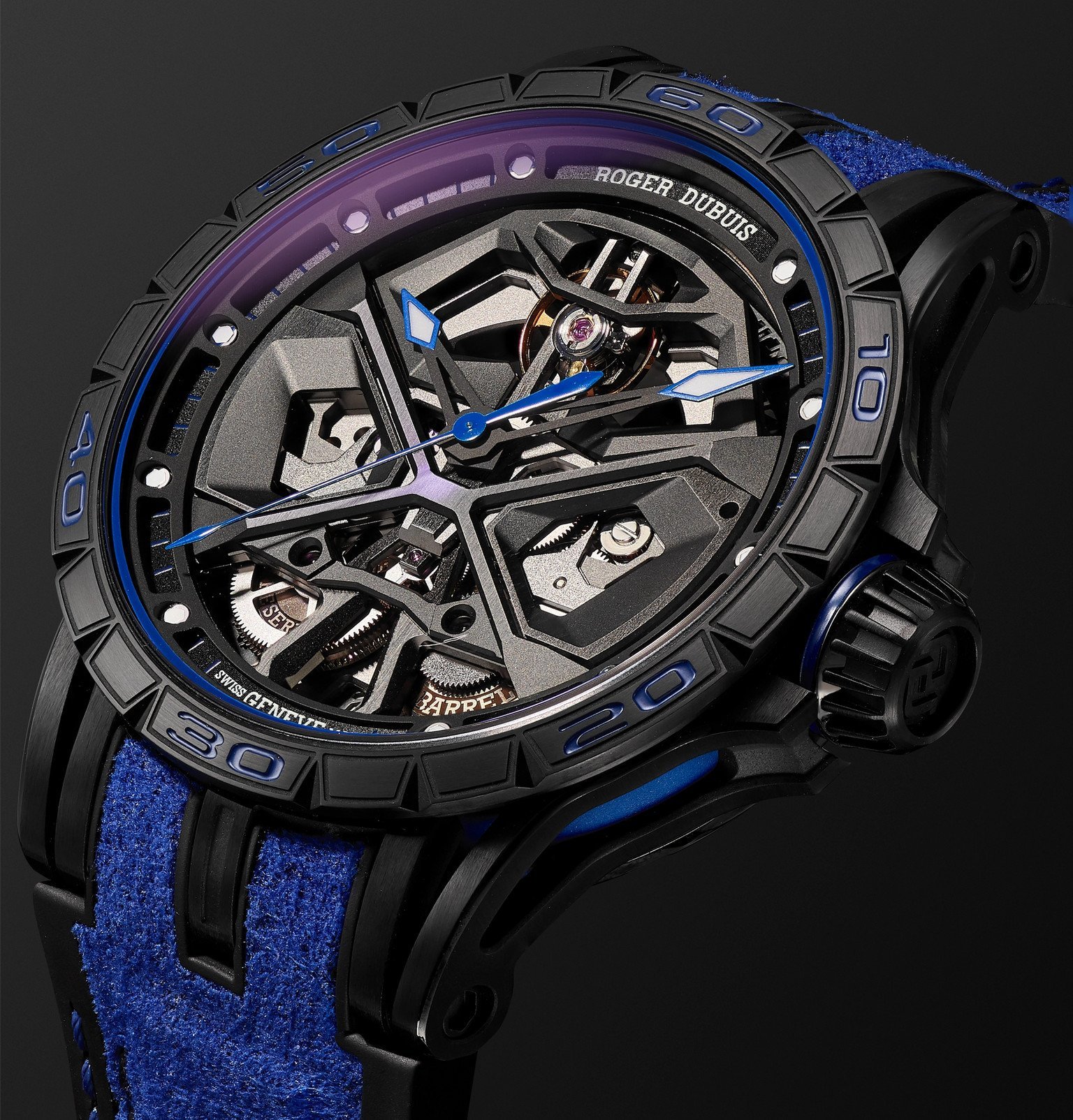 Roger Dubuis - Excalibur Huracán Automatic Skeleton 45mm Titanium and ...