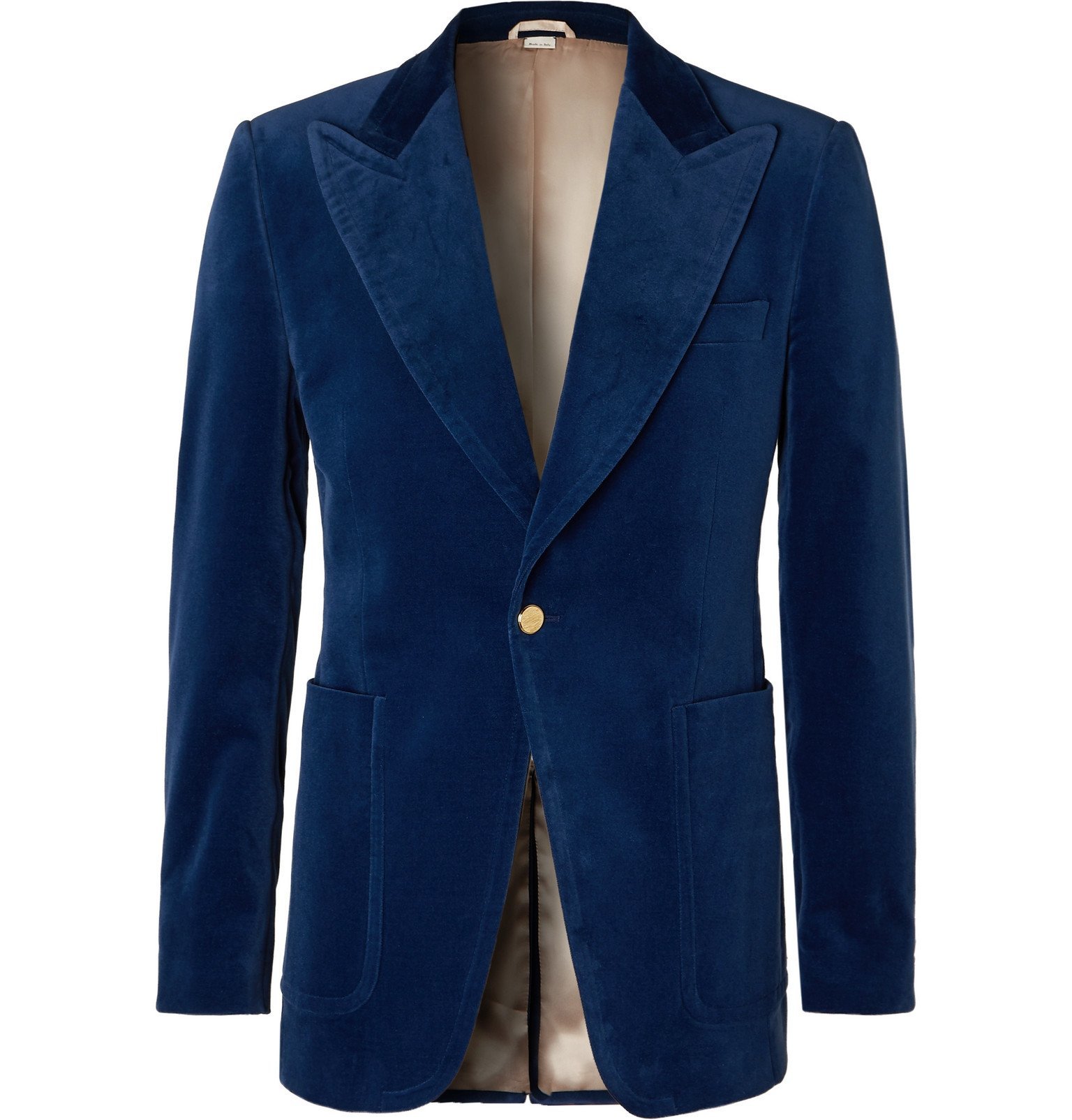 gucci blue velvet jacket