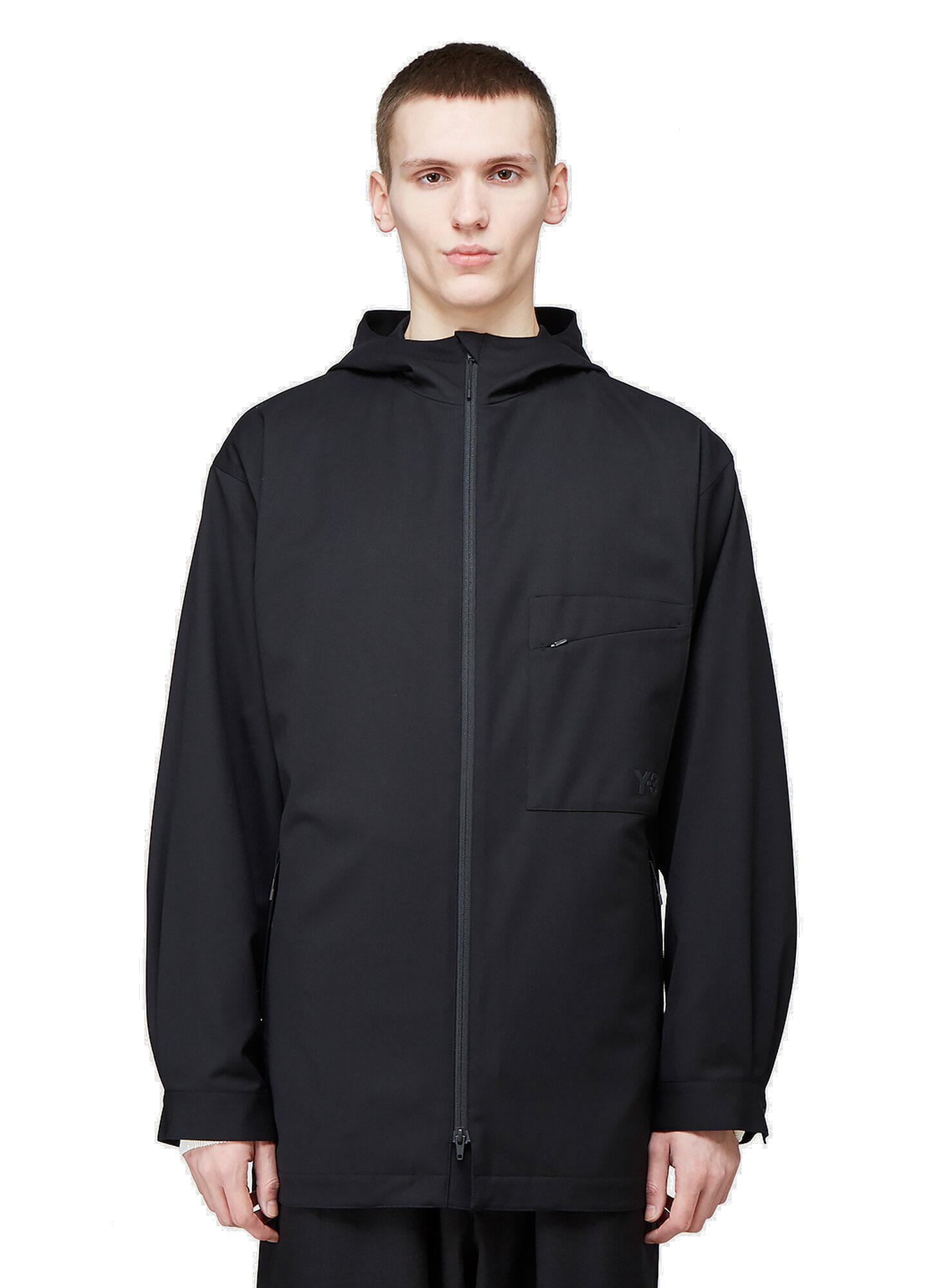 Classic Hooded Windbreaker Jacket in Black Y-3