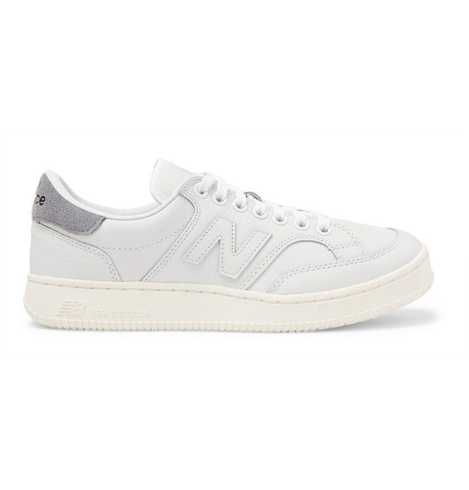 New Balance - CT400 Suede-Trimmed Full-Grain Leather Sneakers ...