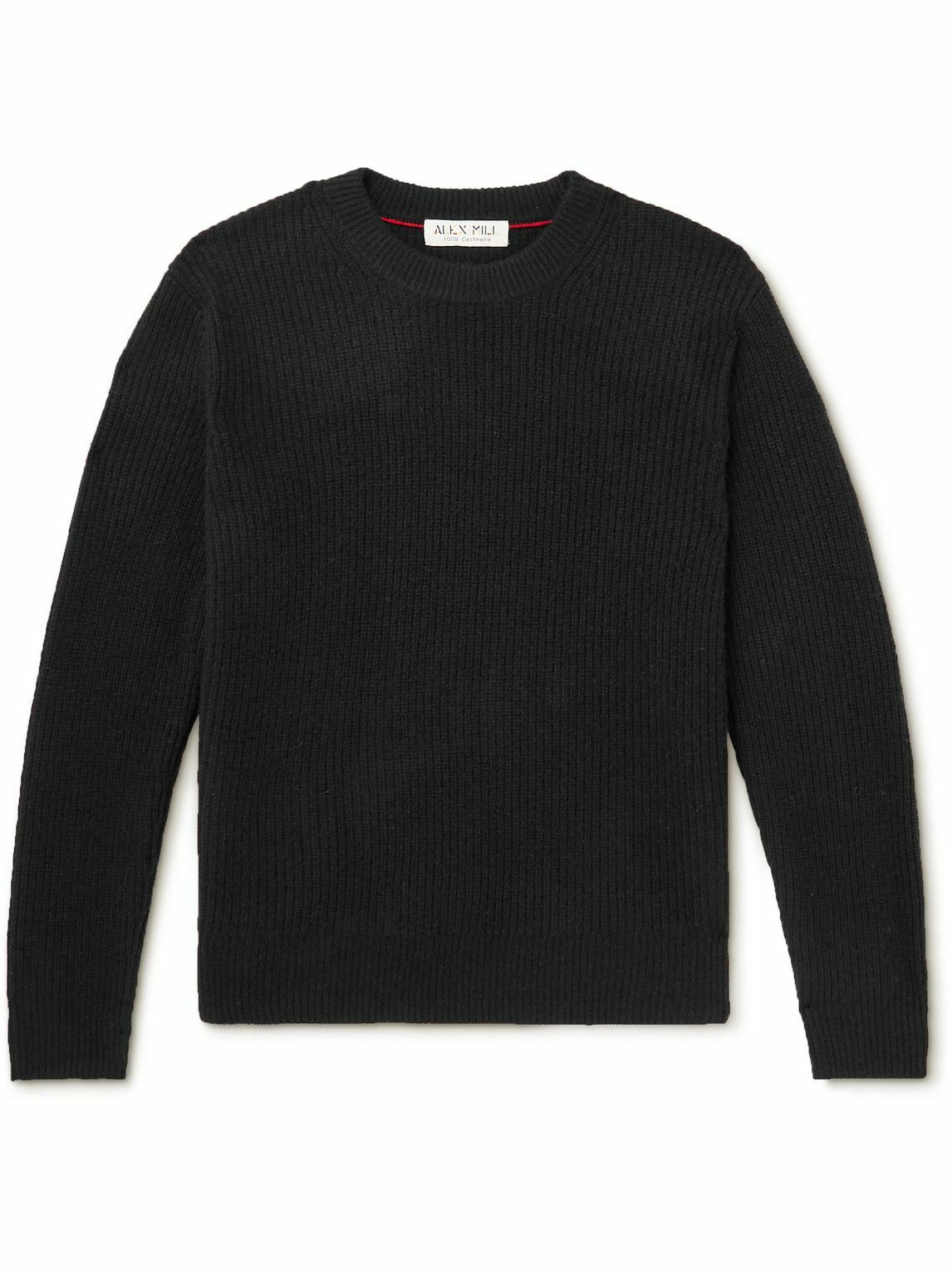 Alex Mill - Jordan Ribbed Brushed-Cashmere Sweater - Black Alex Mill