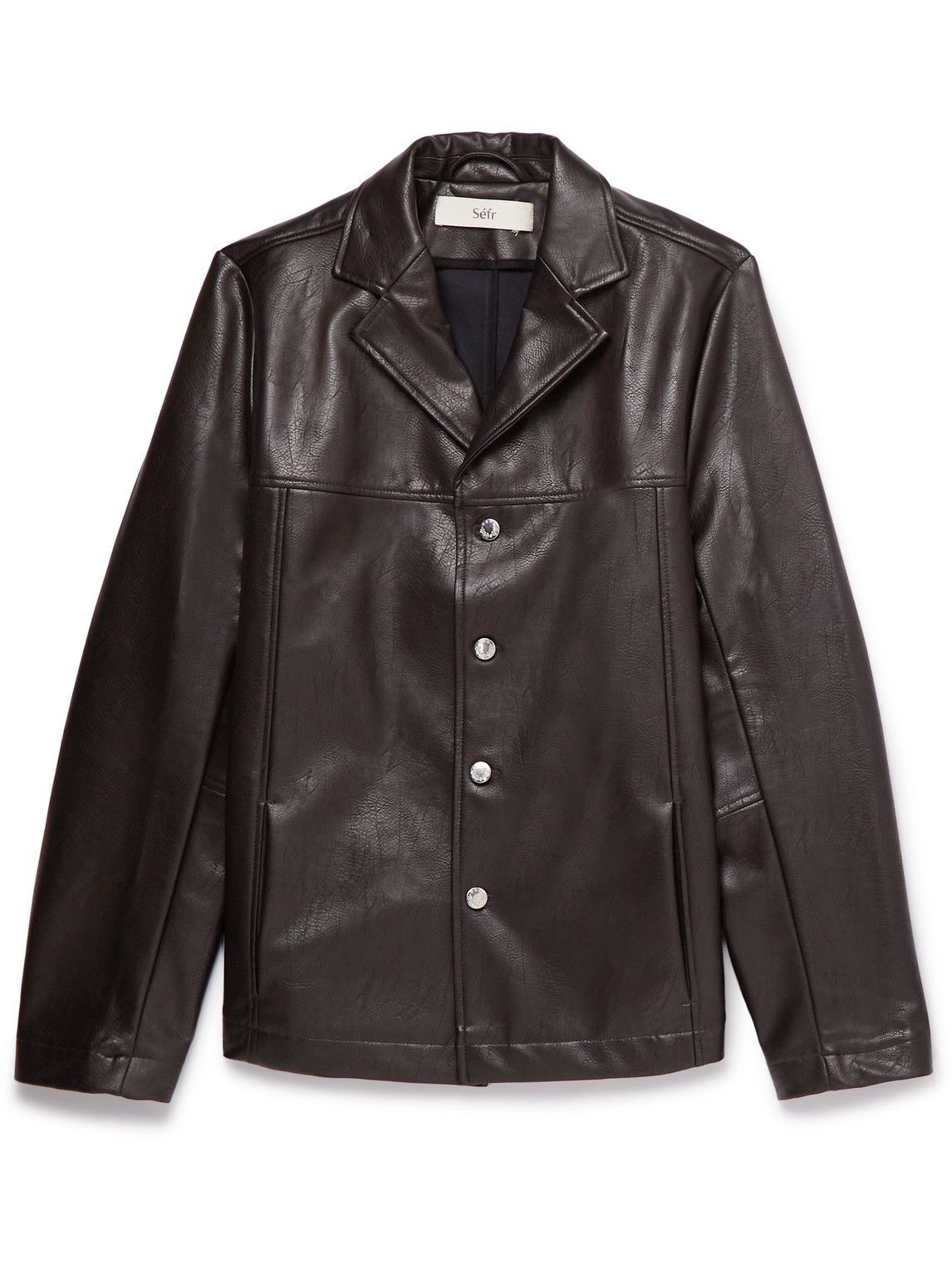 Séfr Francis Vegan Leather Jacket Brown Séfr