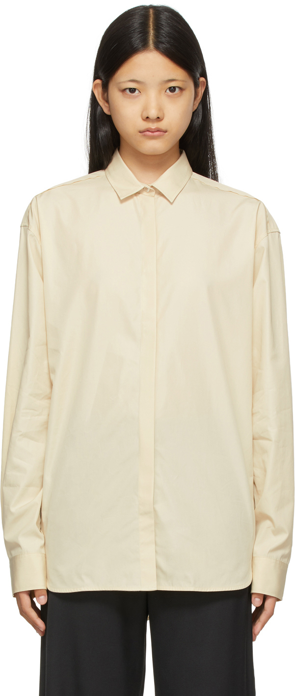 Totême Beige Poplin Oversized Shirt Toteme