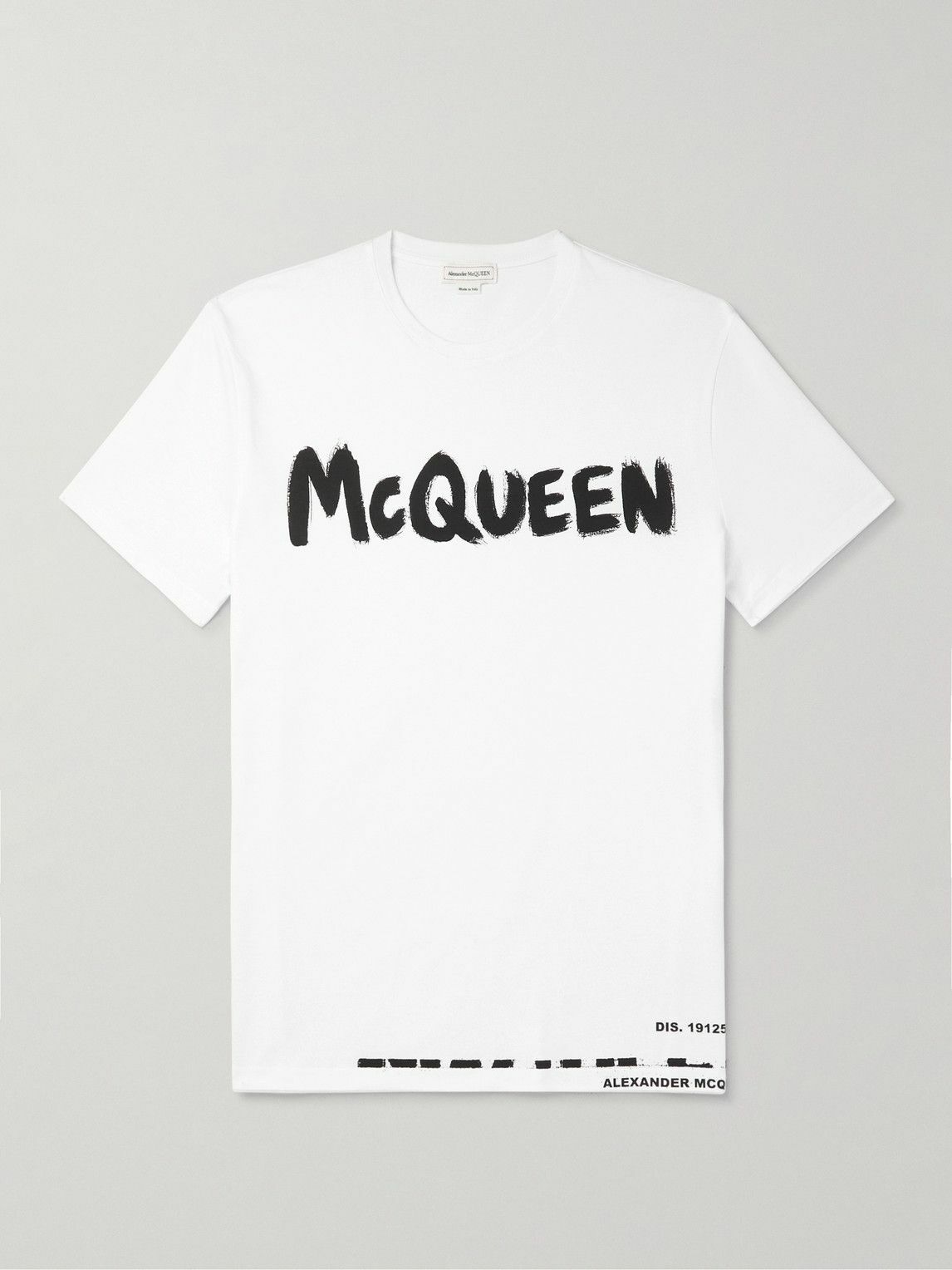 Photo: Alexander McQueen - Logo-Print Cotton-Jersey T-Shirt - White