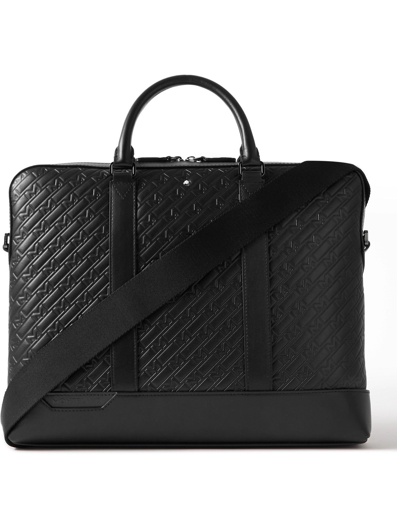 Montblanc - Logo-Debossed Leather Briefcase Montblanc