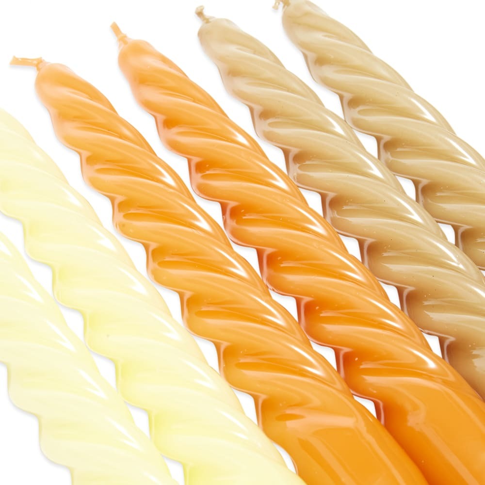 HAY Spiral Candles Set Of 6 in Citrus/Caramel/Tangerine HAY