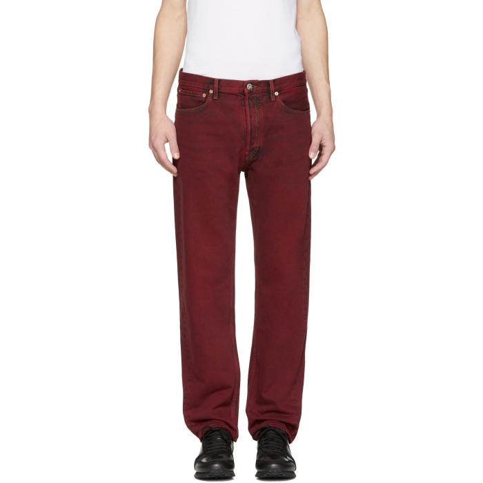 Valentino Red Cropped 50s Fit Jeans Valentino