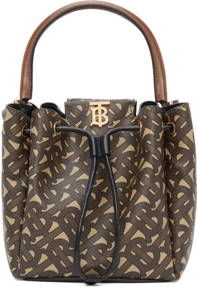 Burberry Brown TB Monogram Bucket Bag Burberry