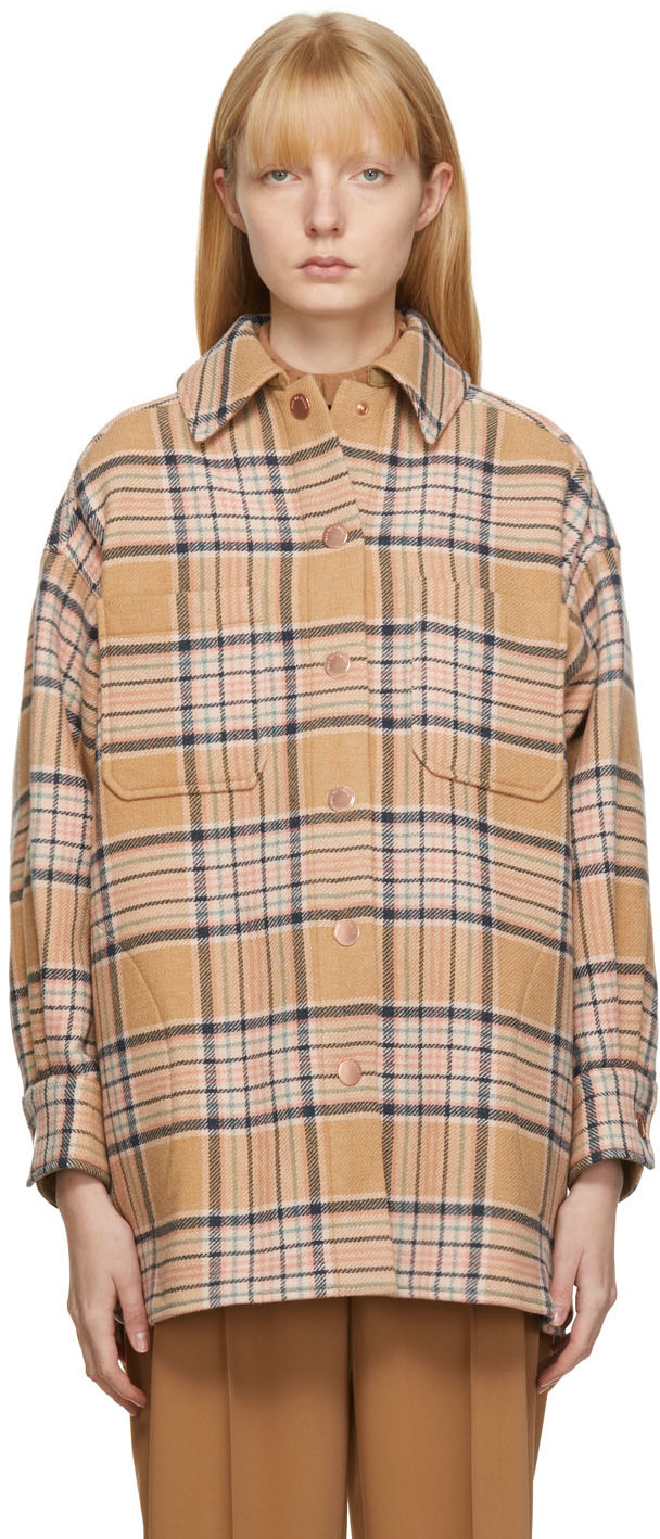 see by chloe plaid jacket