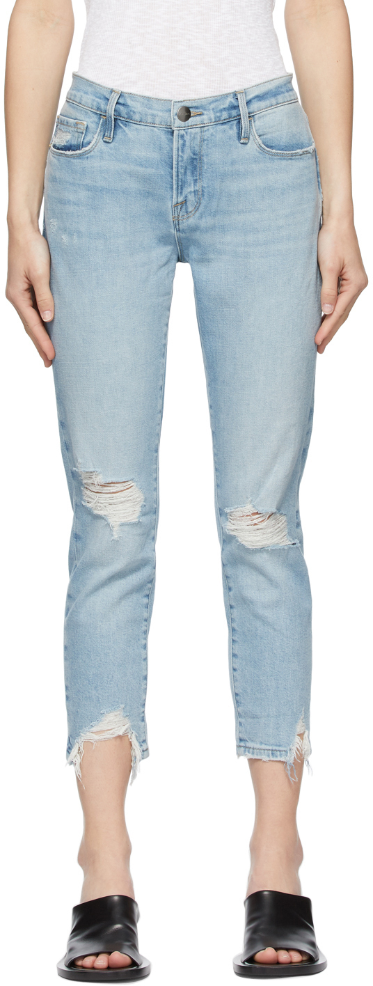 frame jeans le garcon crop