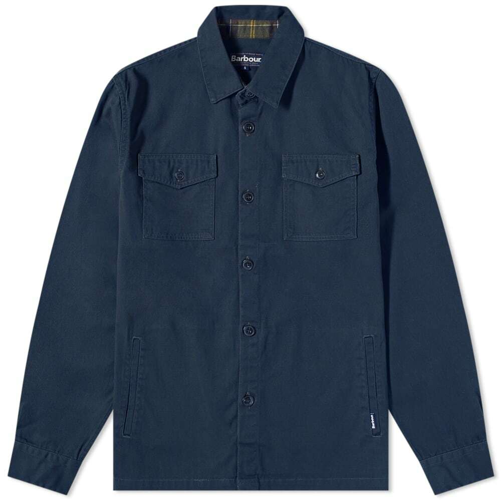 Barbour Men's Essential Twill Overshirt in Navy Barbour