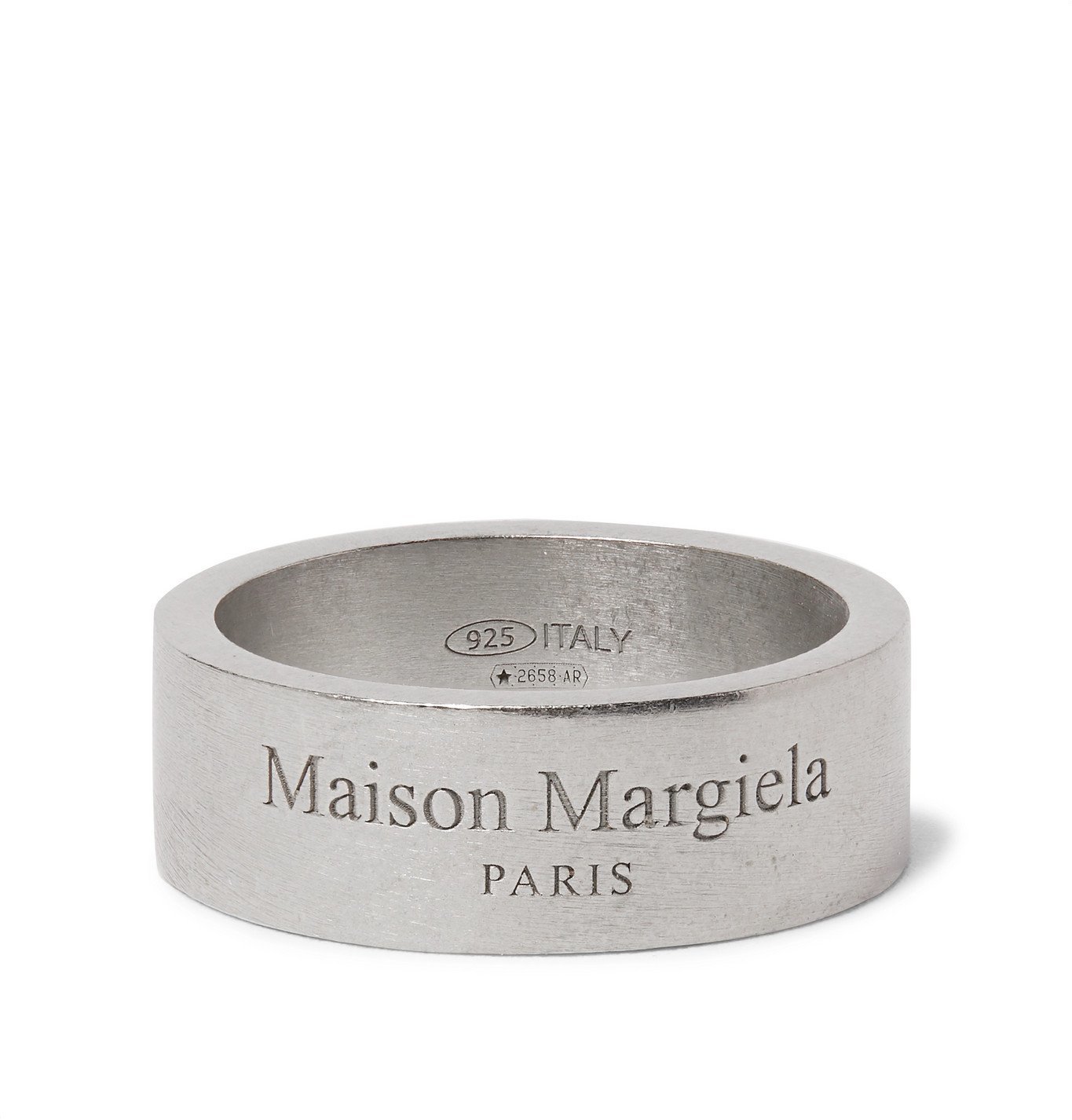 MAISON MARGIELA - Logo-Engraved Sterling Silver Ring - Silver Maison ...