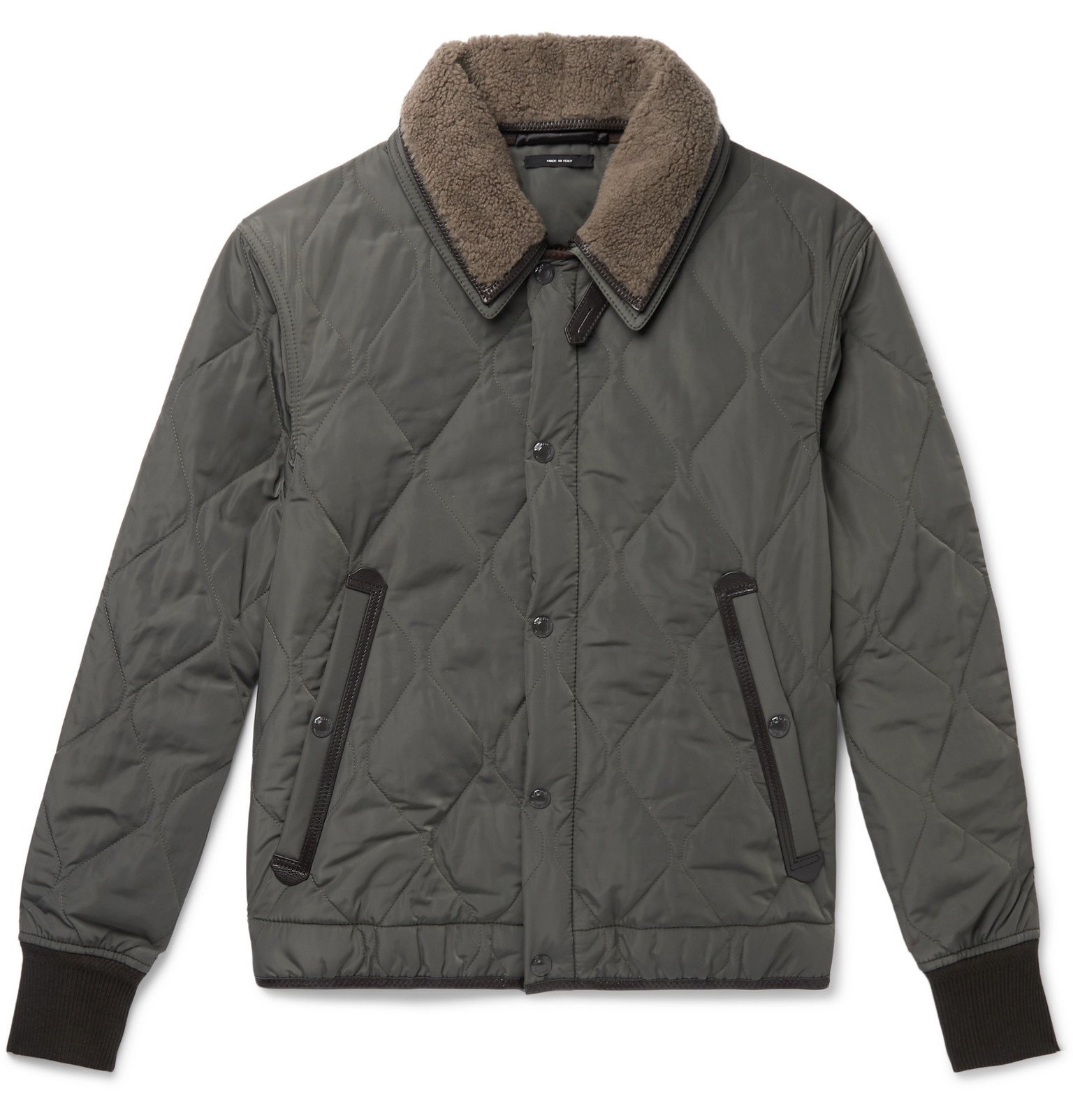 tom ford quilted shell and wool jacket