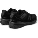 New Balance - M990v5 Rubber-Trimmed Suede and Mesh Running Sneakers - Black