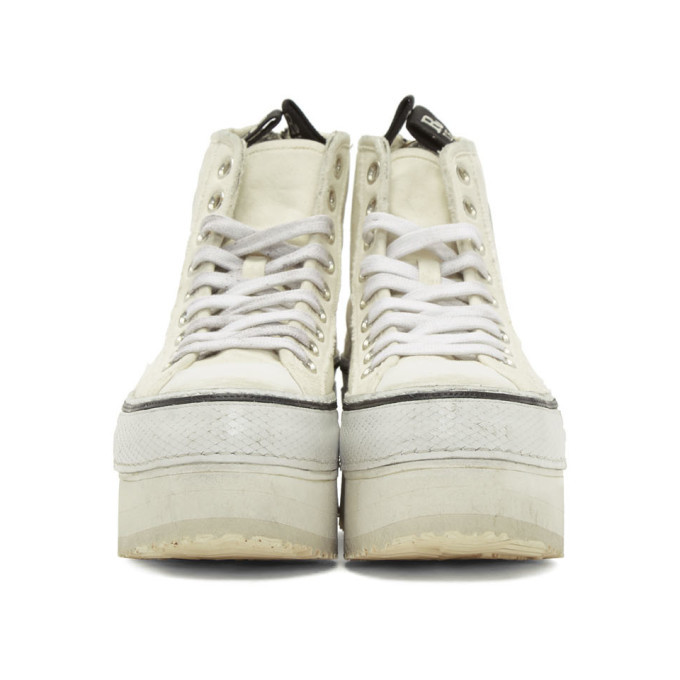 Download R13 Off-White Platform High-Top Sneakers R13