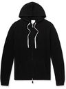 Allude - Virgin Wool and Cashmere Blend Zip-Up Hoodie - Black