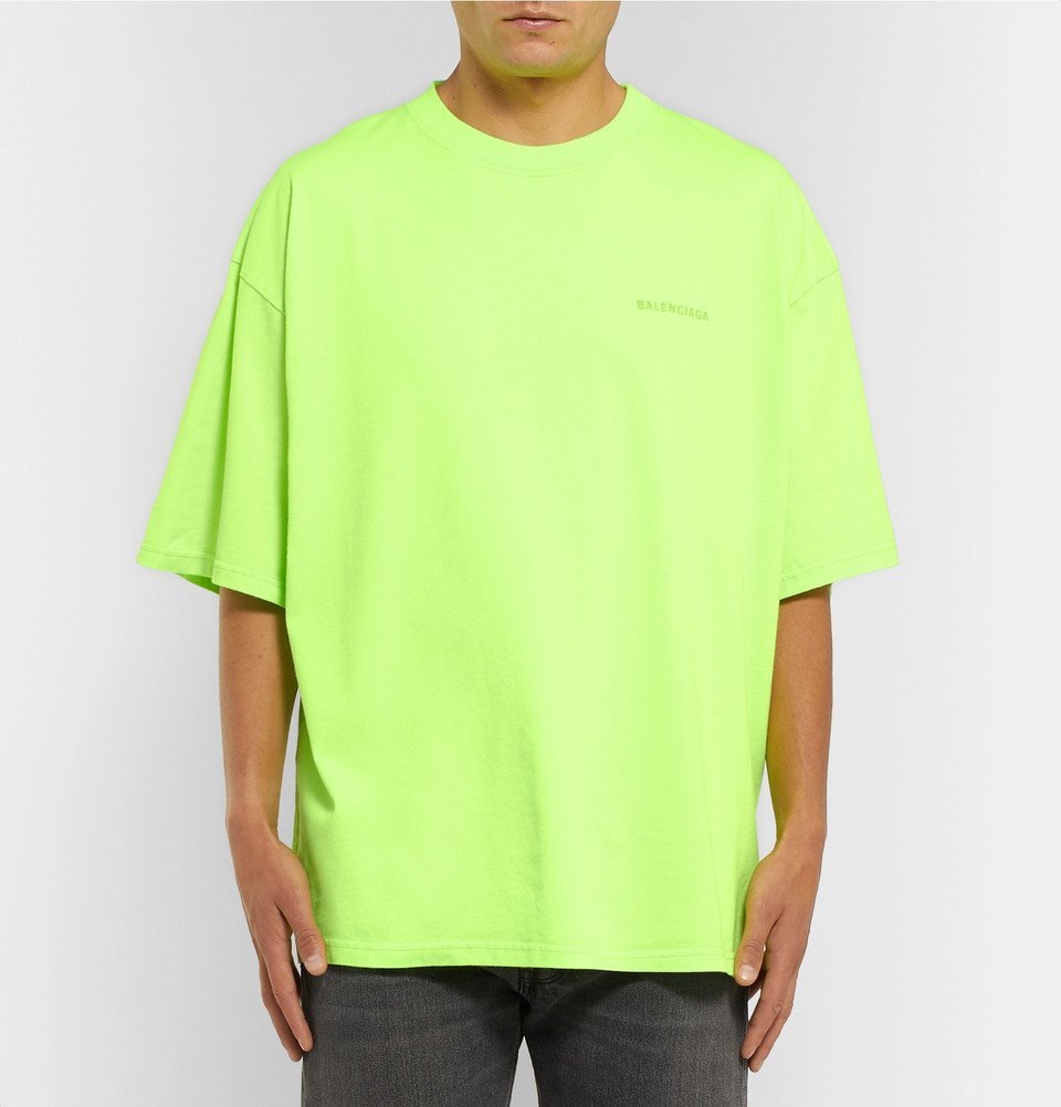 balenciaga lime green shirt