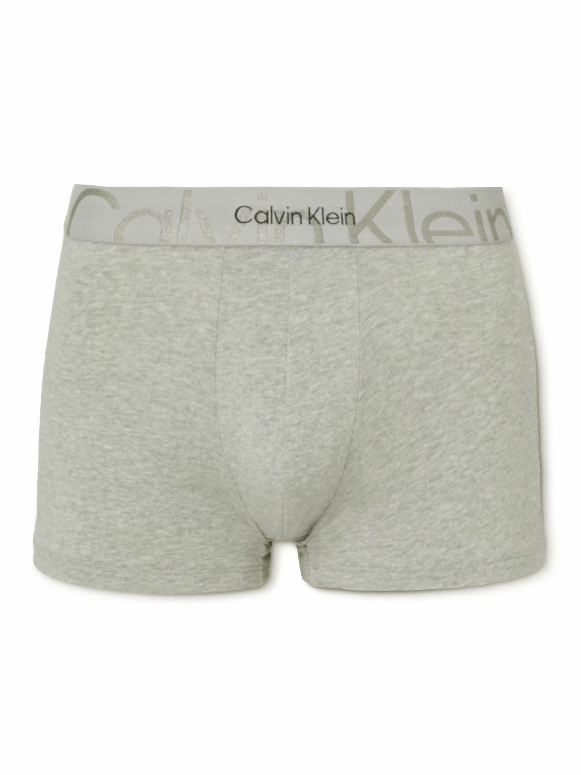 Calvin Klein Underwear - Icon Stretch-Cotton Boxer Briefs - Gray Calvin ...