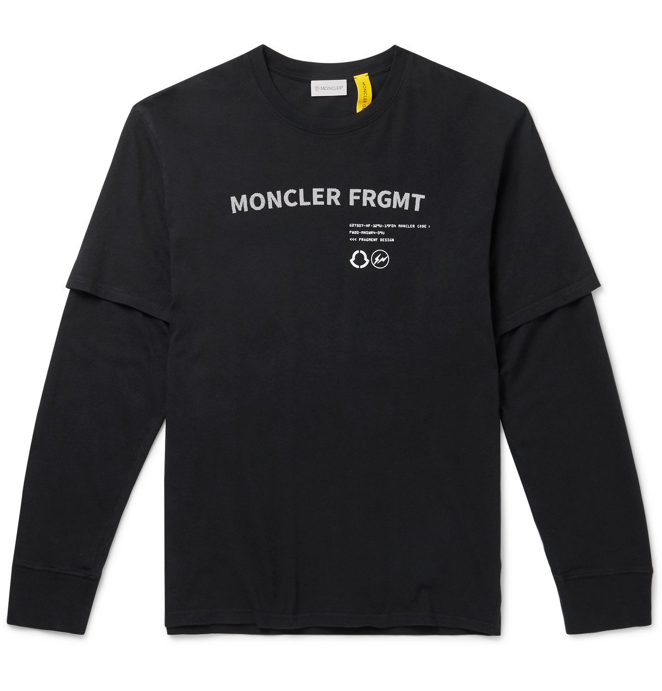 Moncler Genius 7 Moncler Fragment Hiroshi Fujiwara Layered Printed Cotton Jersey T Shirt 5404