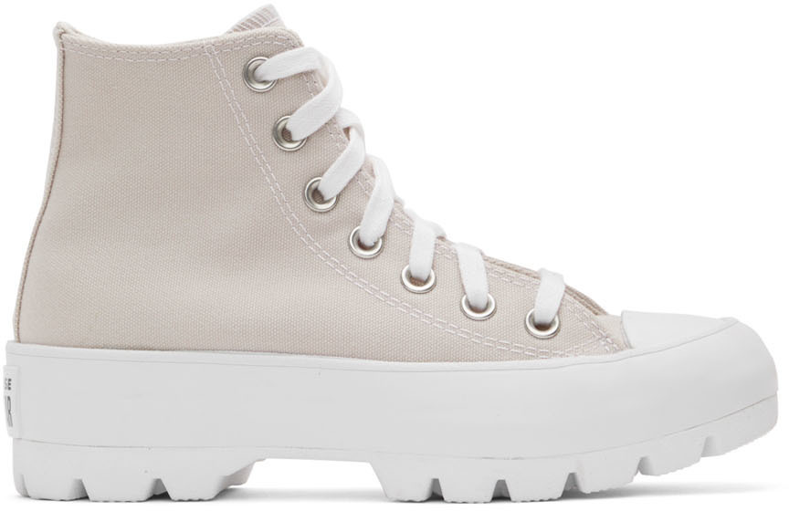 Photo: Converse Beige Chuck Taylor All Star Lugged High Sneakers